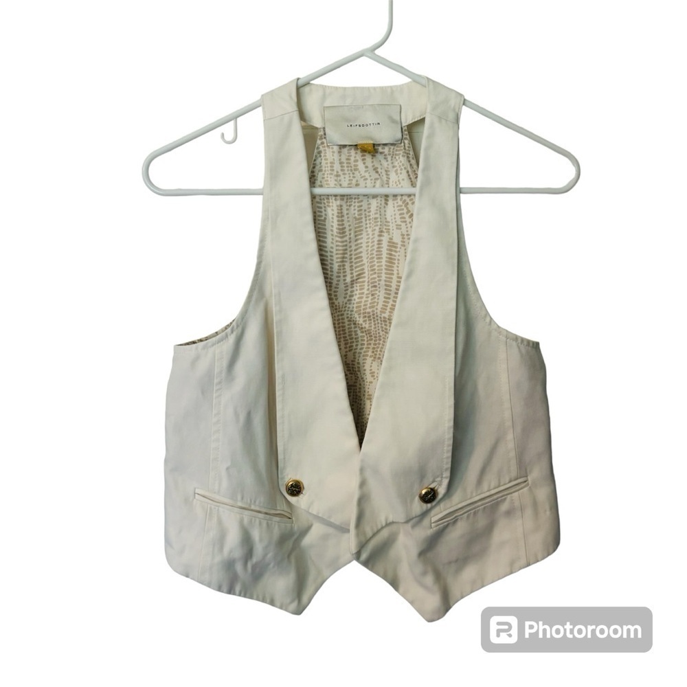 Anthropologie Leifsdottir Ivory Vest